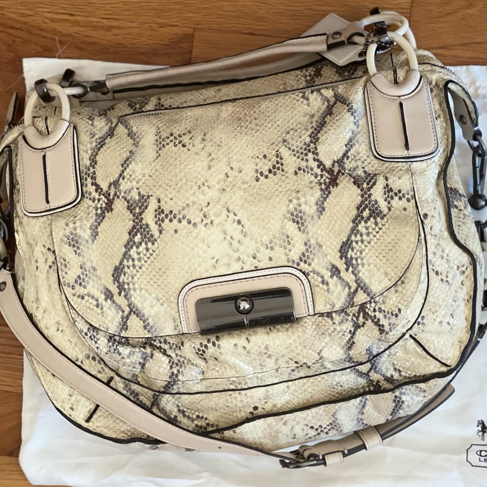 Coach | Kristin Python Leather Shoulder Bag - image 1